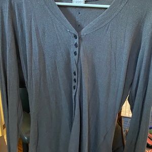 Transit Par-such Long sleeved button grey/blue